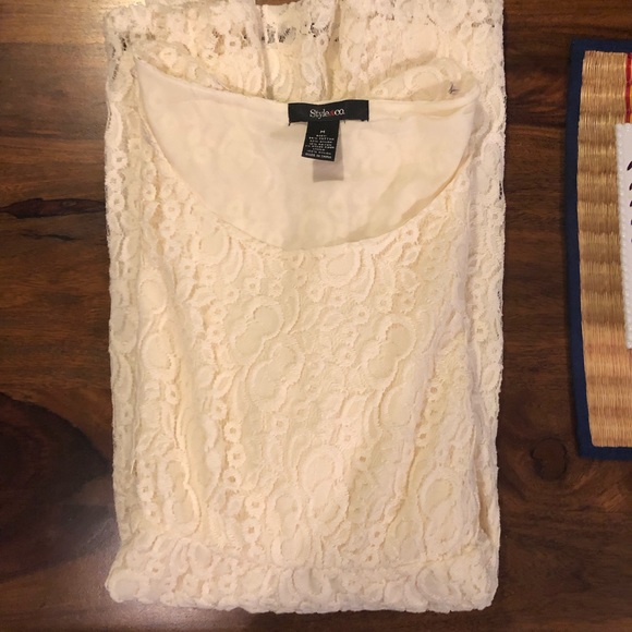 NEW style&co- white lace dress - Picture 5 of 5